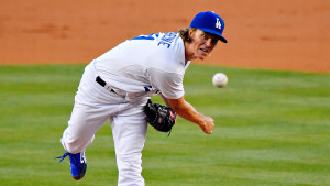 Los Angeles Dodgers starting pitcher Zack Greinke throws to the plate during the second inning of a baseball game against the Texas Rangers, Thursday, June 18, 2015, in Los Angeles. (AP Photo/Mark J. Terrill)